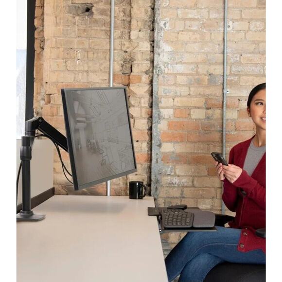 LX Premium Monitor Arm, Single Monitor Desk Mount – fits Flat Curved, New Oob - Picture 3 of 5